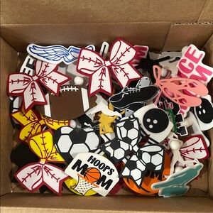 Lot of 50 Slightly Imperfect Sport Themed Bogg Bag Charms